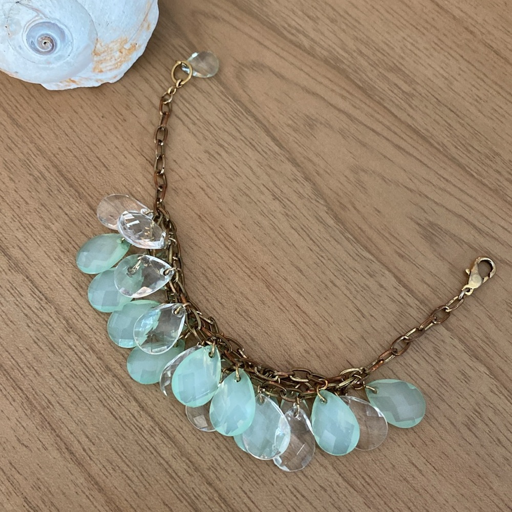 Anthro Beaded Teardrop Bracelet